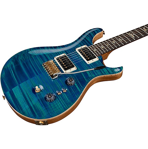 PRS 35th Anniversary Custom 24 with 10 Top and Pattern Regular Neck Electric Guitar Faded Whale Blue