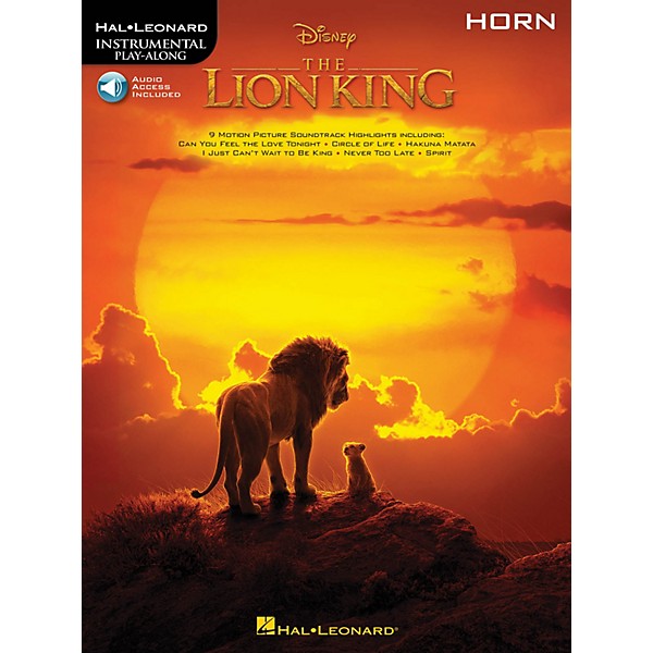 Hal Leonard The Lion King for Horn Instrumental Play-Along Book/Audio Online