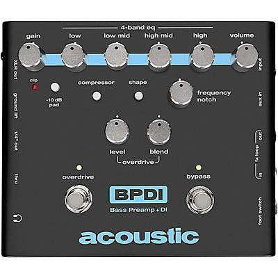 Acoustic Bass Preamp + Di Pedal With Overdrive for sale
