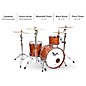 Hendrix Drums Perfect Ply Series Bubinga 3-Piece Shell Pack with 22x16" Bass Drum Gloss