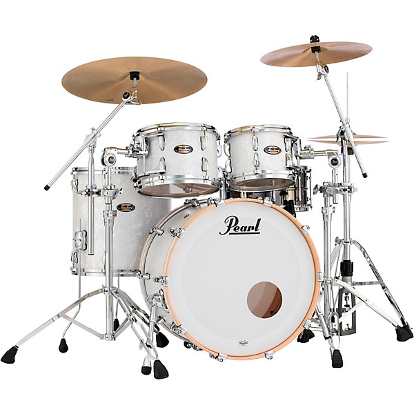 Pearl Masters Maple/Gum 4-Piece Shell Pack Matte White Marine Pearl