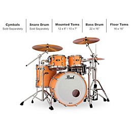 Pearl Masters Maple/Gum 4-Piece Shell Pack Hand Rubbed Natural Maple