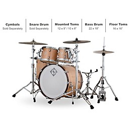 Open Box Dixon Cornerstone Maple 4-Piece Shell Pack Level 1 Gloss Natural