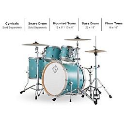 Dixon Cornerstone Maple 4-Piece Shell Pack Quetzal Blue