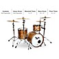 Hendrix Drums Perfect Ply Series Walnut 3-Piece Shell Pack, Fusion Sizes Satin