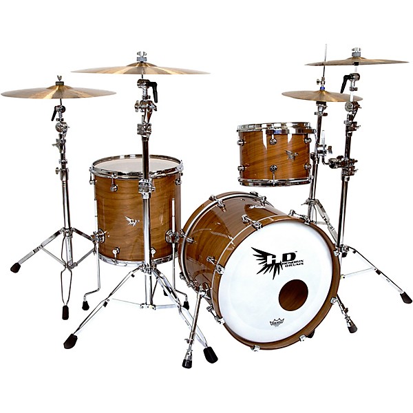 Hendrix Drums Perfect Ply Series Walnut 3-Piece Shell Pack, Fusion Sizes Gloss