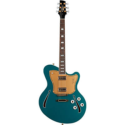 Kauer Guitars Super Chief Powertron Semi-Hollow Electric Guitar Ocean Turquoise for sale