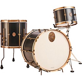 A&F Drum Co Black Club Maple 3-Piece Drum Shell Pack