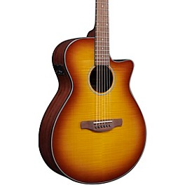 Ibanez AEG70 Flamed Maple Top Grand... Ibanez AEG70 Flamed Maple Top Grand Concert Acoustic-Electric Guitar Light Amber Burst