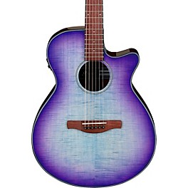 Ibanez AEG70 Flamed Maple Top Grand... Ibanez AEG70 Flamed Maple Top Grand Concert Acoustic-Electric Guitar Purple Iris Burst