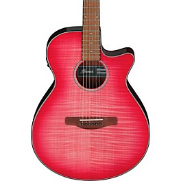 Ibanez AEG70 Flamed Maple Top Gran... Ibanez AEG70 Flamed Maple Top Grand Concert Acoustic-Electric Guitar Panther Pink Burst