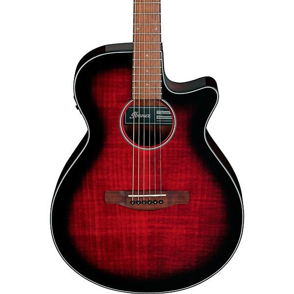 Ibanez AEG70 Flamed Maple Top Grand Concert Acoustic-Electric Guitar Cocktail Cherry Burst