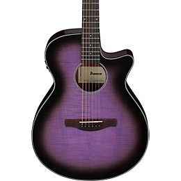 Ibanez AEG70 Flamed Maple Top Grand Concert Acoustic-Electric Guitar Transparent Violet Sunburst