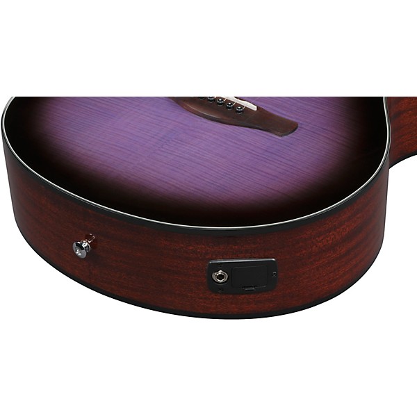 Ibanez AEG70 Flamed Maple Top Grand Concert Acoustic-Electric Guitar Transparent Violet Sunburst
