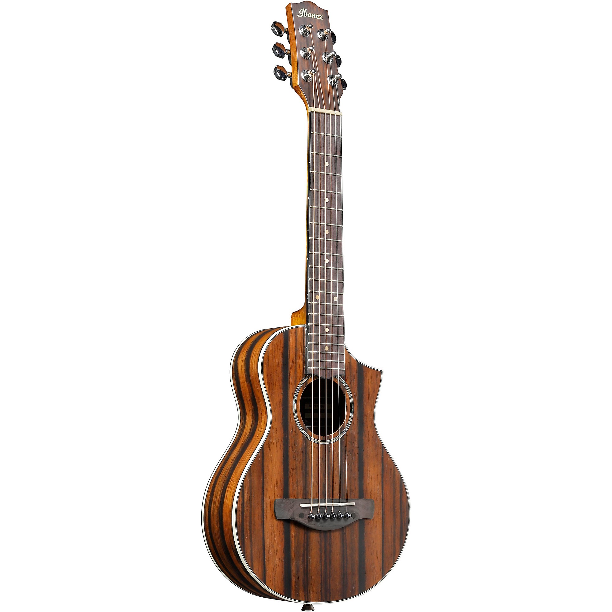 Ibanez EWP13DBO Exotic Wood Piccolo Acoustic Guitar Dark Brown Open Pore |  Guitar Center