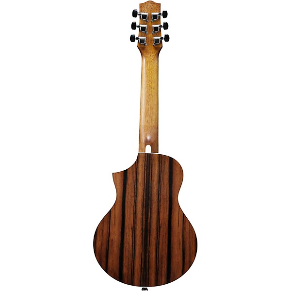 Ibanez EWP13DBO Exotic Wood Piccolo Acoustic Guitar Dark Brown Open Pore