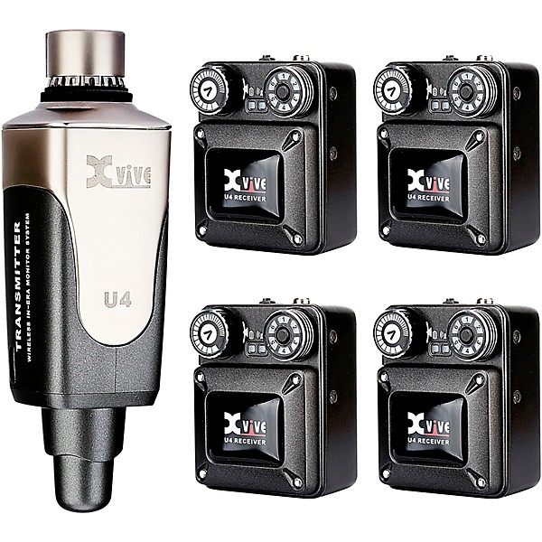 Xvive U4 In-Ear Wireless Monitor System With One Transmitter and 4