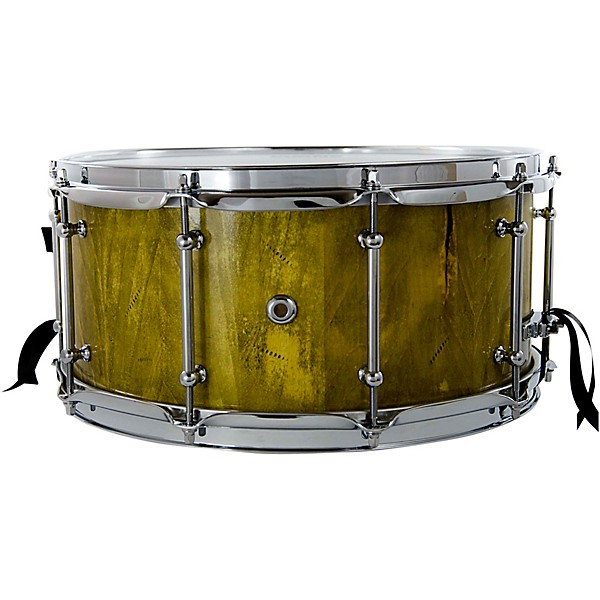 Clearance OUTLAW DRUMS Bandit Series Snare Drum With Chrome Hardware 14 x 6.5 in. Yeehaw Yellow