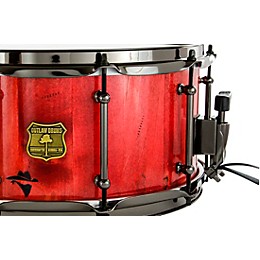 Clearance OUTLAW DRUMS Bandit Series Snare Drum With Black Hardware 14 x 6.5 in. Reckon Red