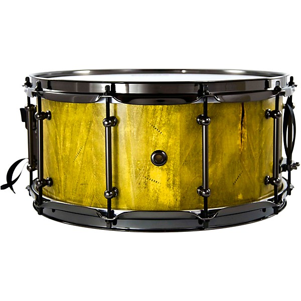 Clearance OUTLAW DRUMS Bandit Series Snare Drum With Black Hardware 14 x 6.5 in. Yeehaw Yellow