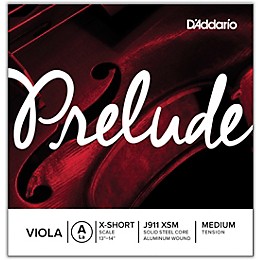 D'Addario Prelude Series Viola A String 13-14 Extra Short Scale