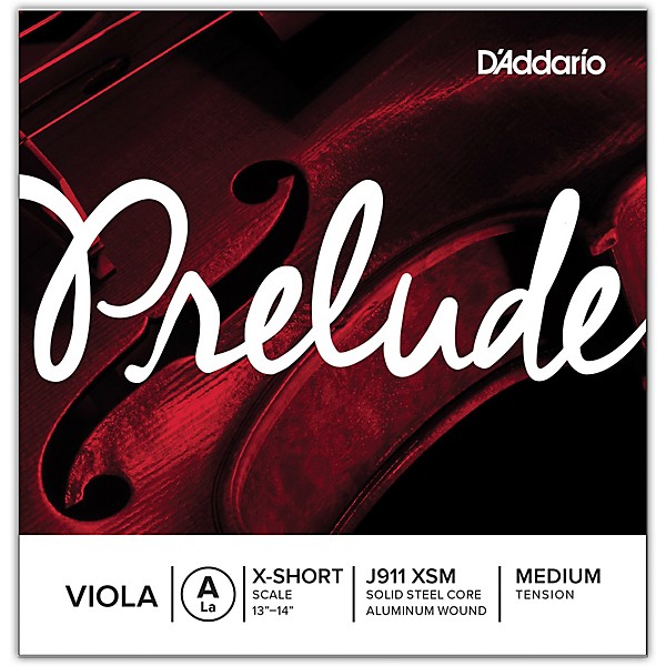 D'Addario Prelude Series Viola A String 13-14 Extra Short Scale