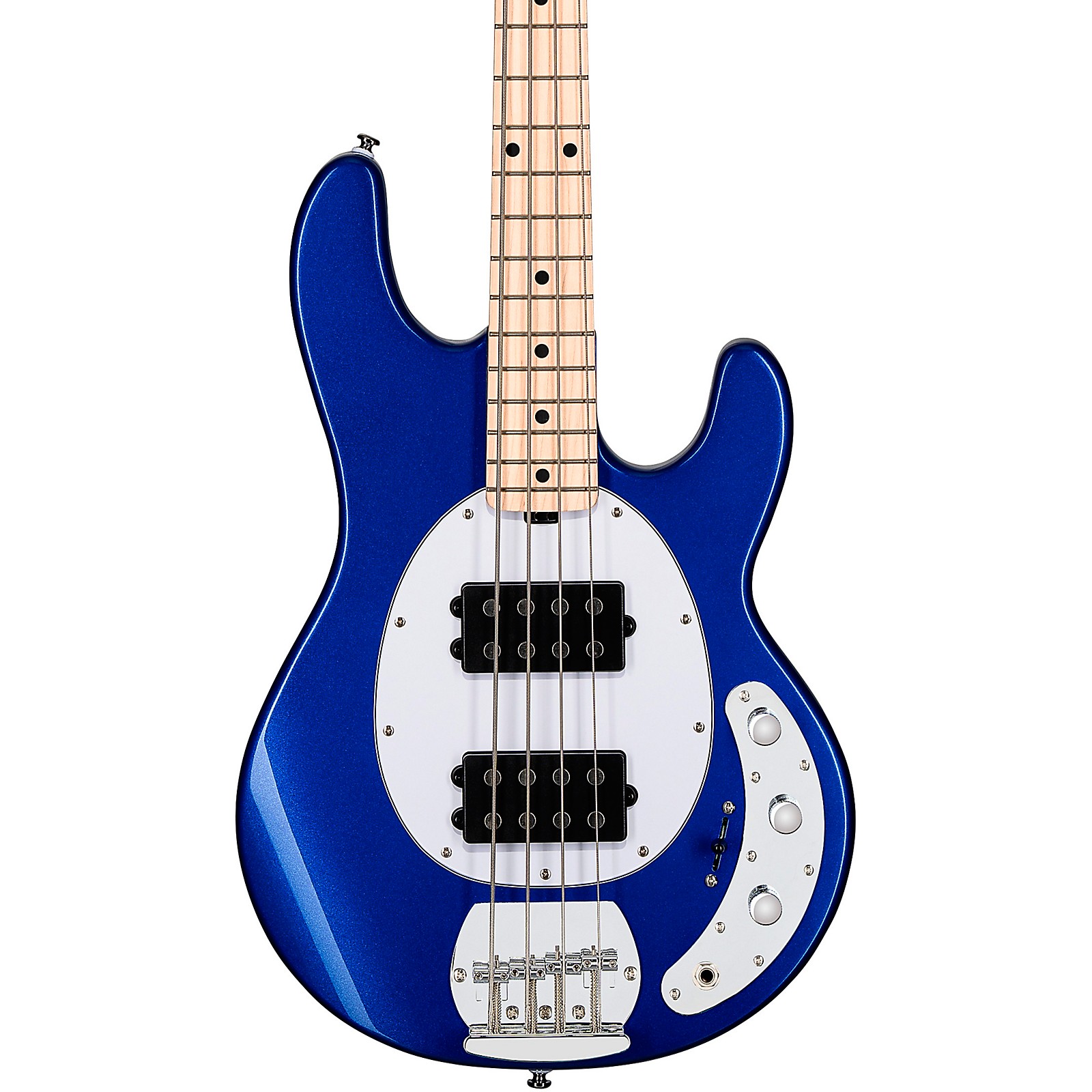 Sterling by Music Man StingRay Ray4HH Maple Fingerboard Electric Bass Cobra  Blue