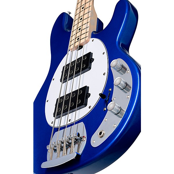 Sterling by Music Man StingRay Ray4HH Maple Fingerboard Electric Bass Cobra Blue