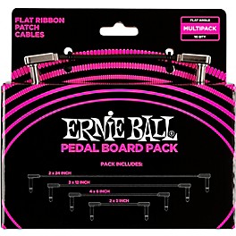 Ernie Ball Flat Ribbon Patch Cables Pedalboard Multi-Pack ... Ernie Ball Flat Ribbon Patch Cables Pedalboard Multi-Pack Black