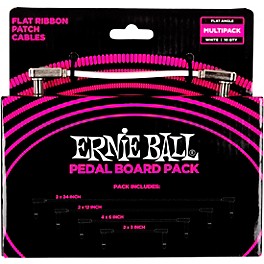 Ernie Ball Flat Ribbon Patch Cables Pedalboard Multi-Pack ... Ernie Ball Flat Ribbon Patch Cables Pedalboard Multi-Pack White