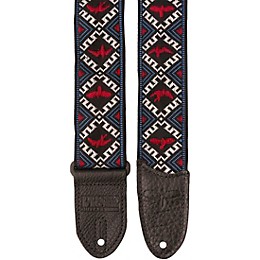 PRS Jacquard Hootenanny Style Guitar Strap, Red, White & Blue Birds Red White and Blue