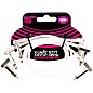 Ernie Ball Flat Ribbon 3-Pack Patch Cables 1 ft. White thumbnail