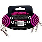 Ernie Ball Flat Ribbon 3-Pack Patch Cables 3 in. White