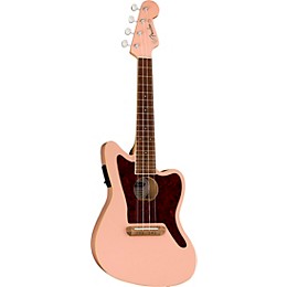 Fender Fullerton Jazzmaster Acoustic-Electric Ukulele Shell Pink