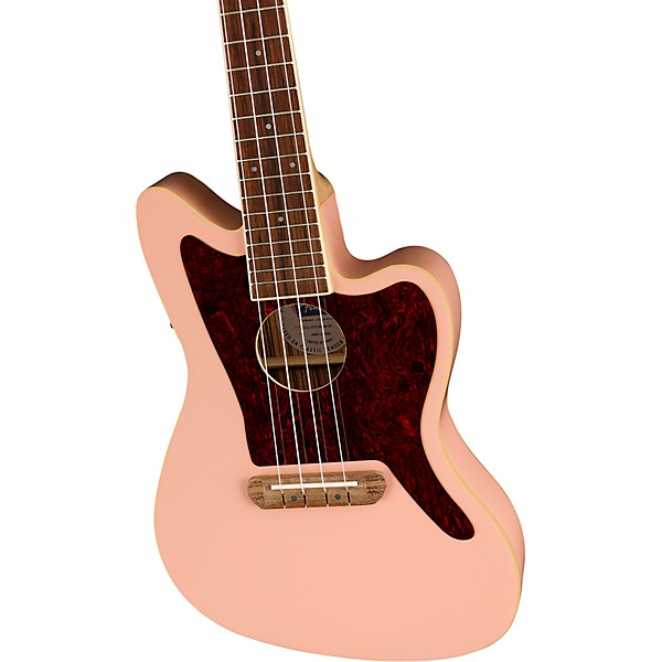 Fender Fullerton Jazzmaster Acoustic-Electric Ukulele Shell Pink