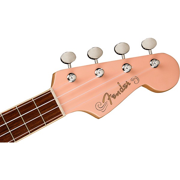 Fender Fullerton Jazzmaster Acoustic-Electric Ukulele Shell Pink 