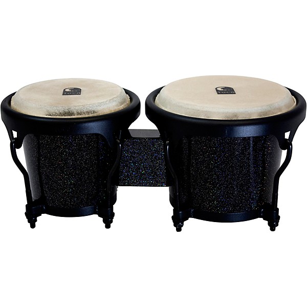 Toca Player's Series Black Sparkle Wood Bongos 6 and 7 in. Black Sparkle