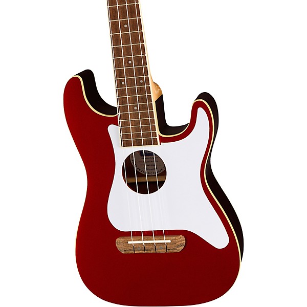 Fender Fullerton Stratocaster Acoustic-Electric Ukulele Candy Apple Red