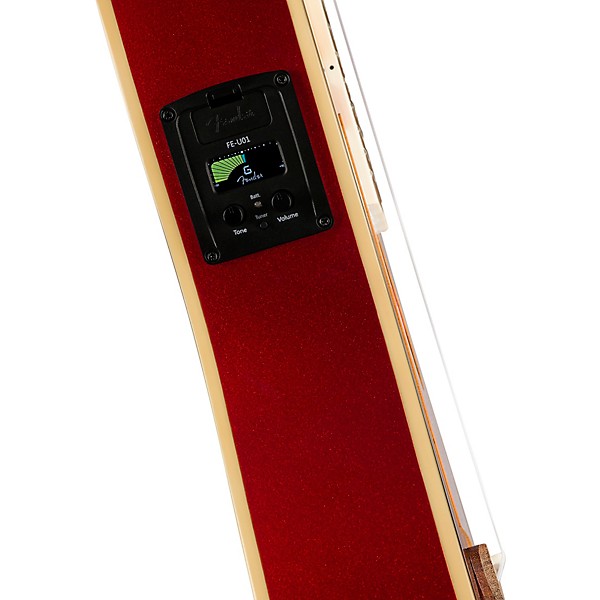 Fender Fullerton Stratocaster Acoustic-Electric Ukulele Candy Apple Red