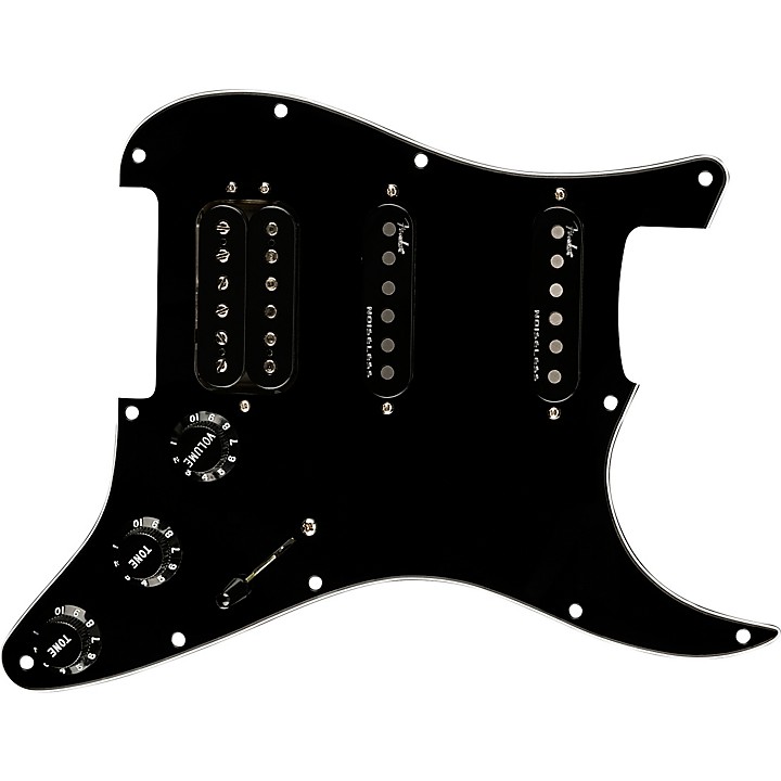 Fender Stratocaster HSS Shawbucker/G4 Pre-Wired Pickguard Black