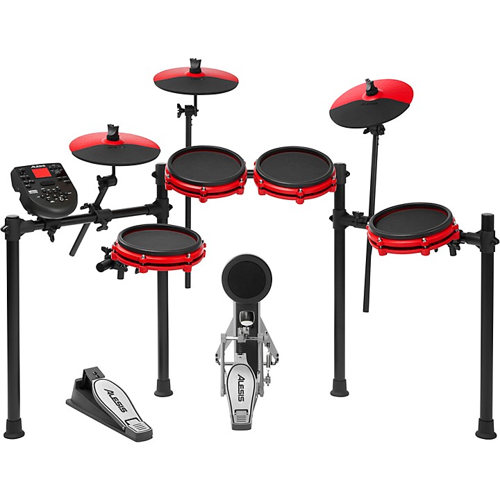 Alesis Command Kit 8 Pc Electronic Drum Set w/ Mesh Snare and Kick & Throne 