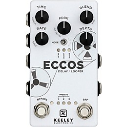 Open Box Keeley ECCOS Delay and Looper Effects Pedal Level 1 White