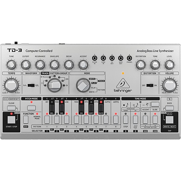 Behringer TD-3 Analog Bass Line Synthesizer Silver