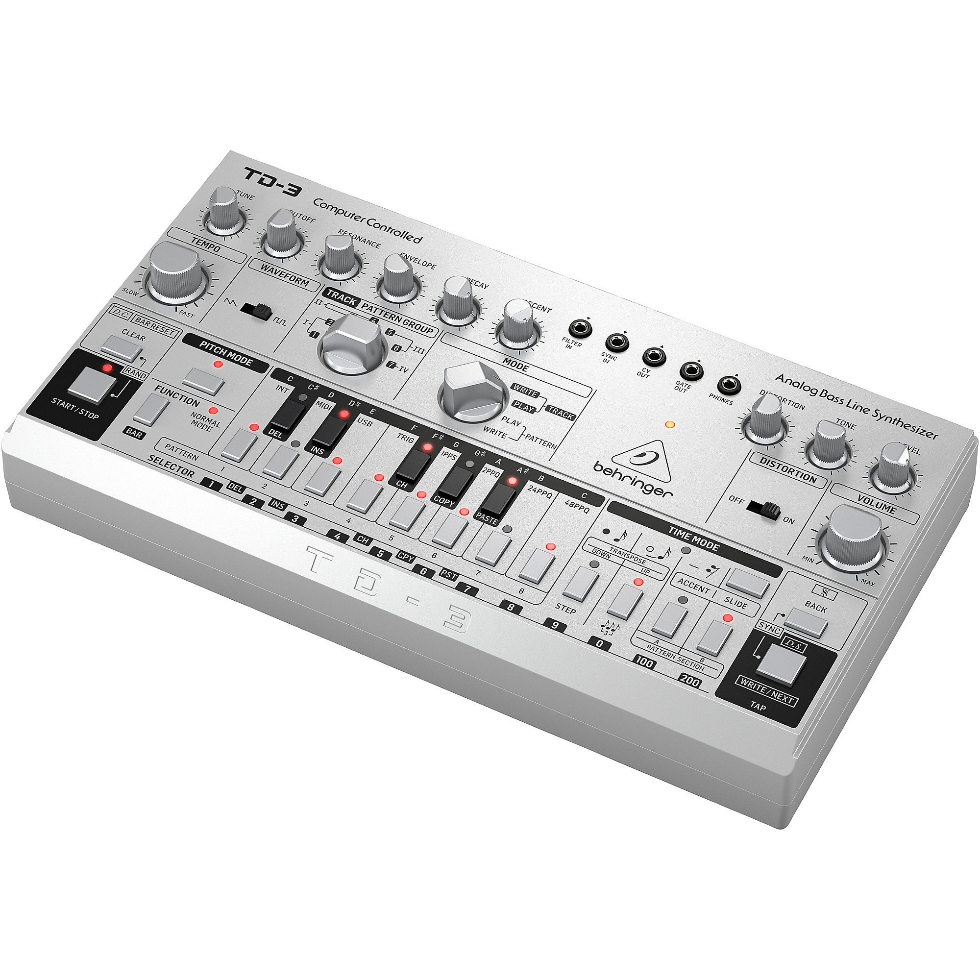 Behringer TD-3 Analog Bass Line Synthesizer Silver | Guitar Center