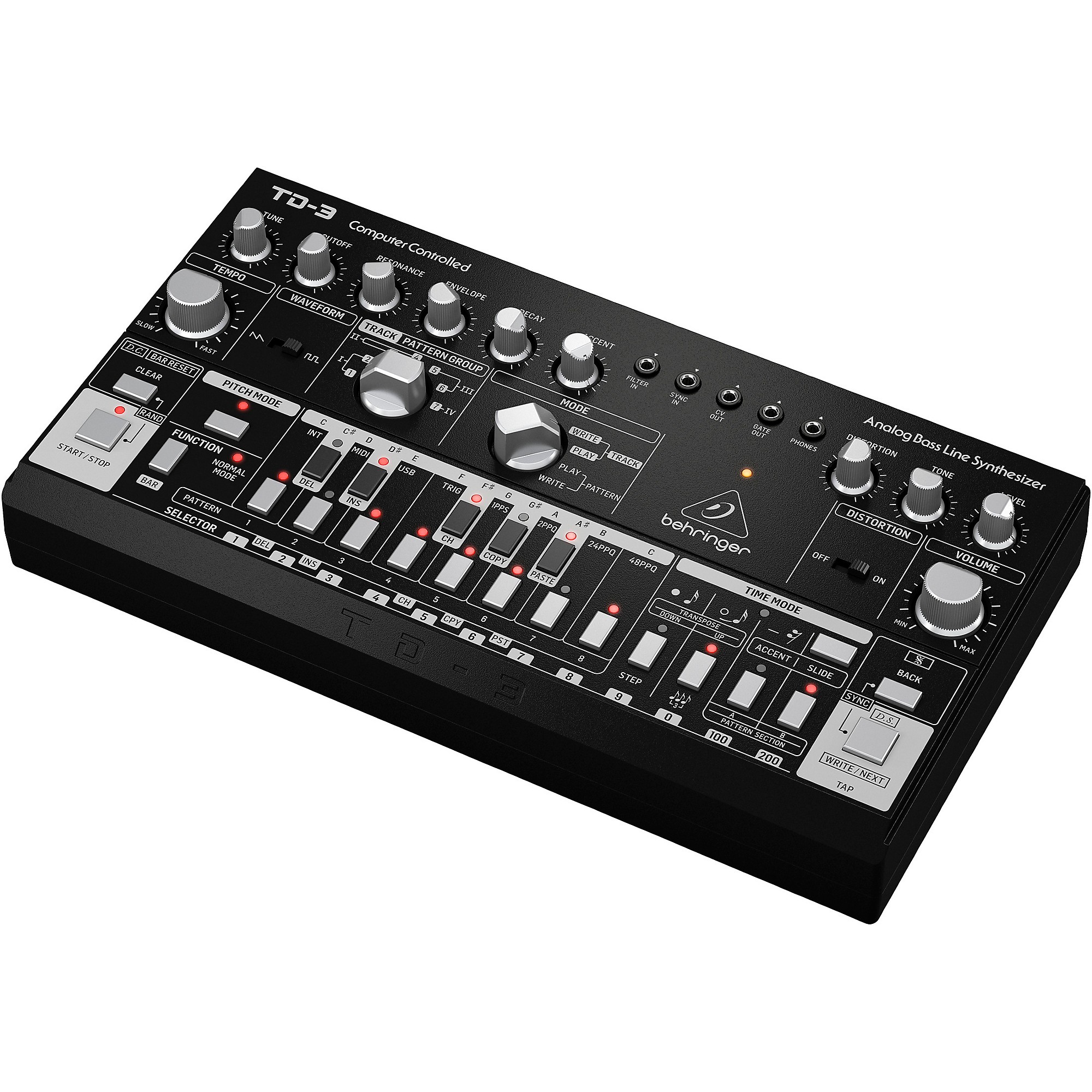 鍵盤楽器 behringer td-3-tg Behringer TD-3 Analog Bass Line Synthesizer Black | Guitar Center