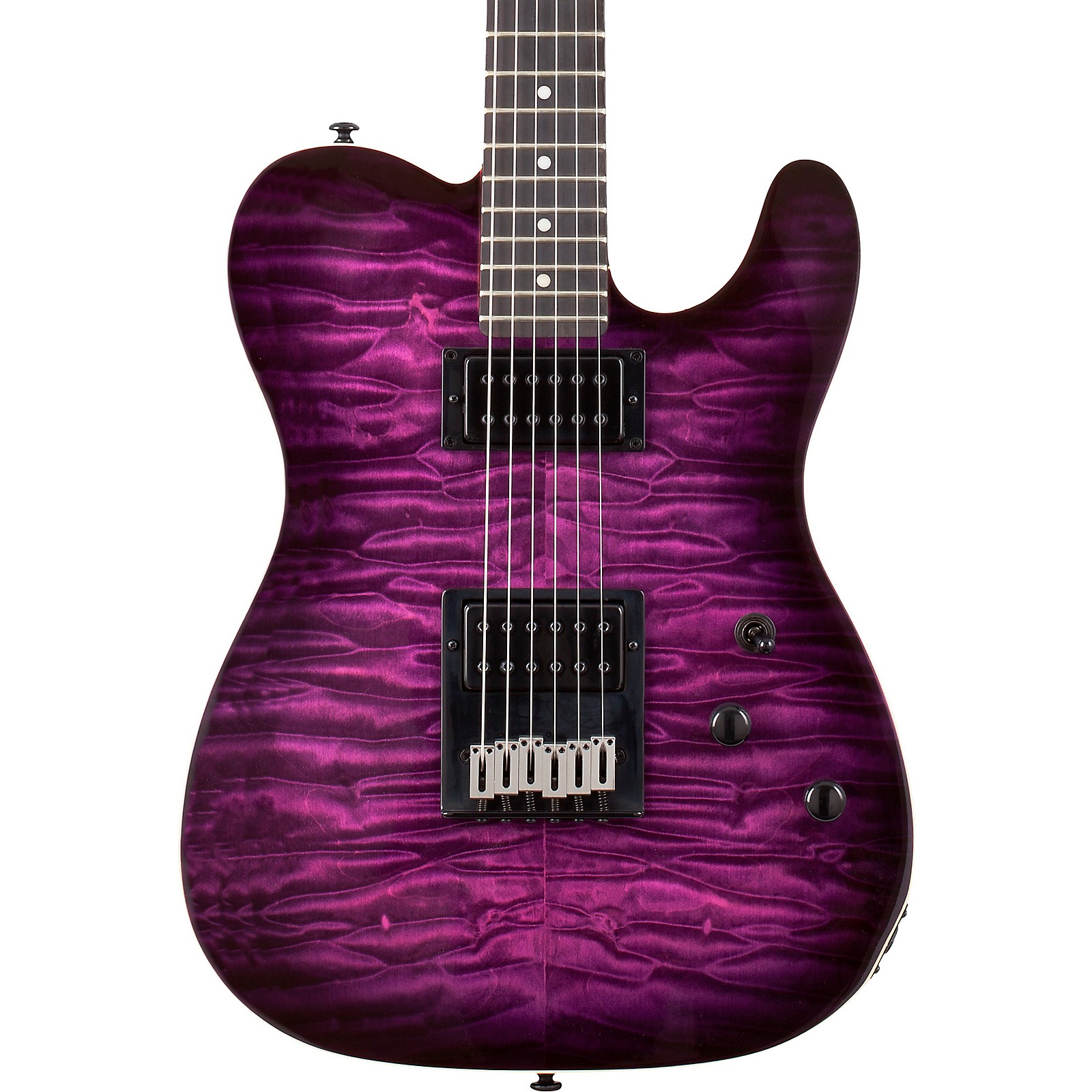 purple and pink guitar