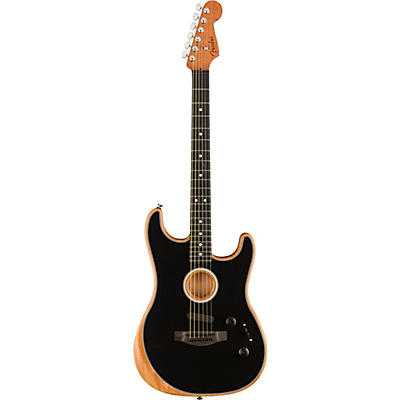 Fender Acoustasonic Stratocaster Acoustic-Electric Guitar Black for sale