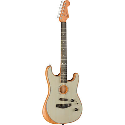 Fender Acoustasonic Stratocaster Acoustic-Electric Guitar Trans Sonic Blue for sale