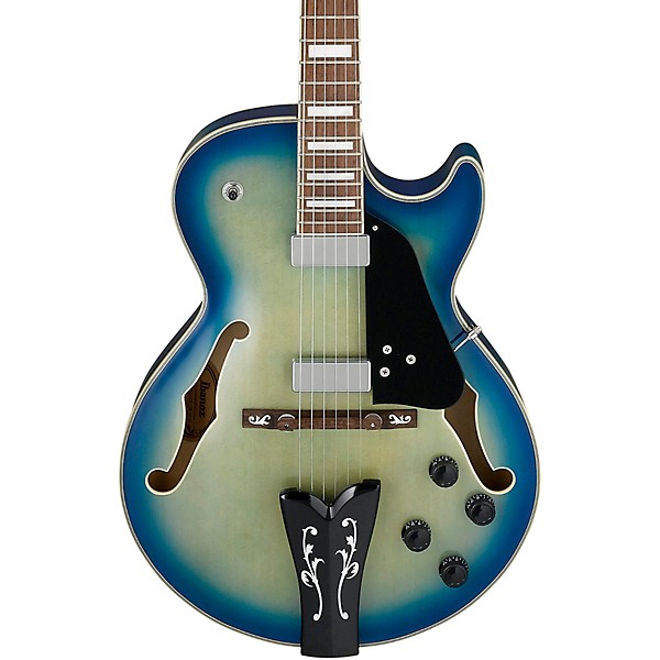 Ibanez GB10EM George Benson Hollowbody Electric Guitar Jet Blue Burst