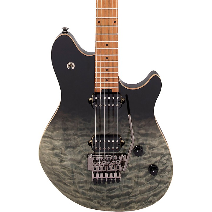 EVH Wolfgang WG Standard Quilt Maple Electric Guitar Black Fade